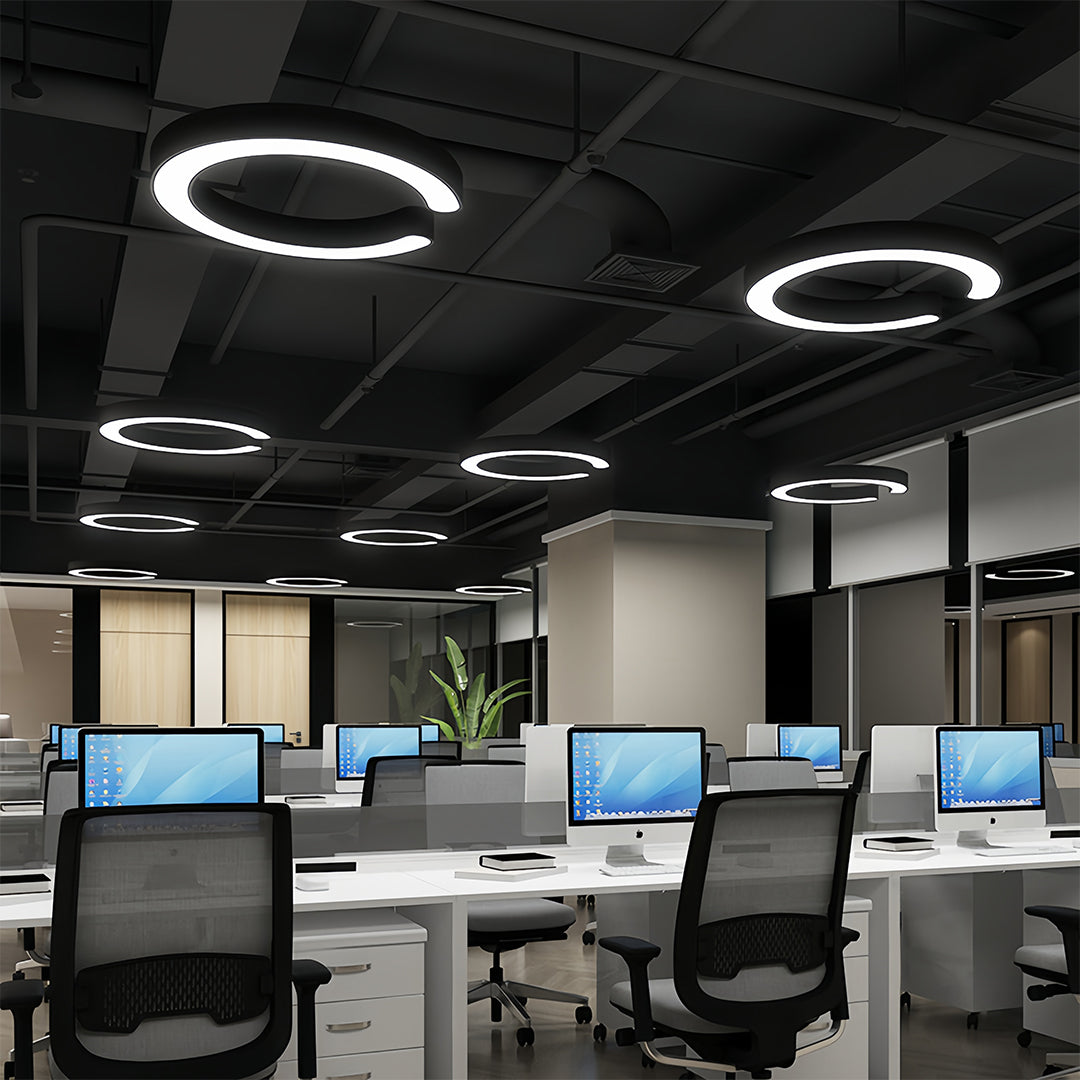 Geometric Pendant Light - Iron Frame & Acrylic Ceiling Fixture