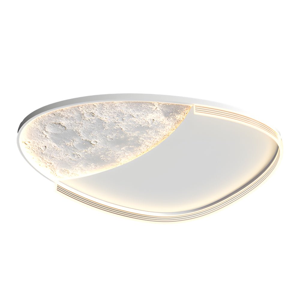 Geometric LED Dimming Ceiling Lamp - Modern Lunar Design, 3-Step Brightness Control