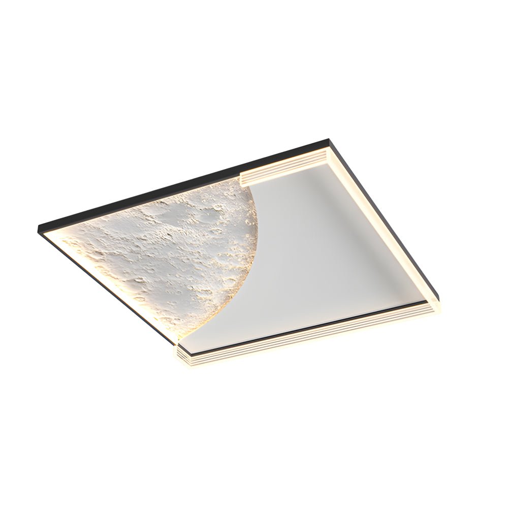 Geometric LED Dimming Ceiling Lamp - Modern Lunar Design, 3-Step Brightness Control