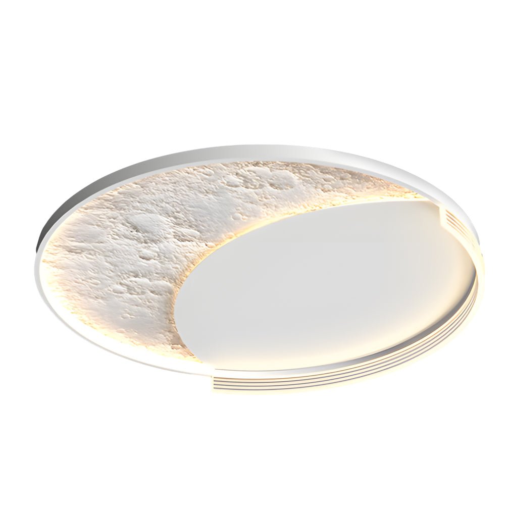 Geometric LED Dimming Ceiling Lamp - Modern Lunar Design, 3-Step Brightness Control