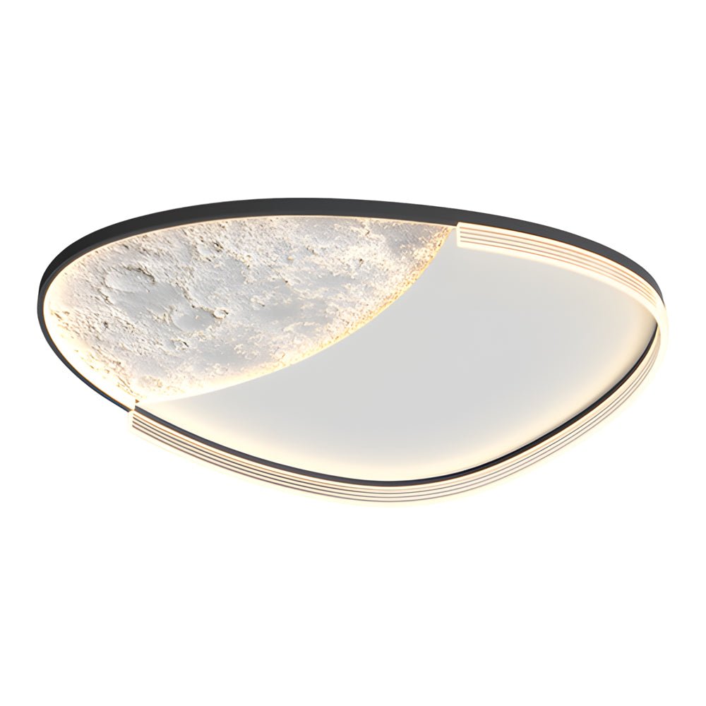 Geometric LED Dimming Ceiling Lamp - Modern Lunar Design, 3-Step Brightness Control