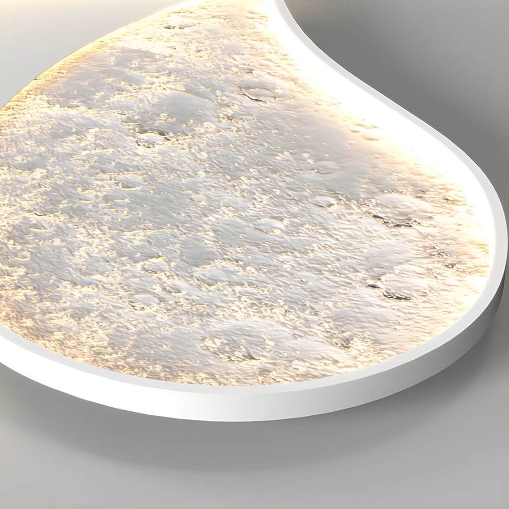 Geometric LED Dimming Ceiling Lamp - Modern Lunar Design, 3-Step Brightness Control
