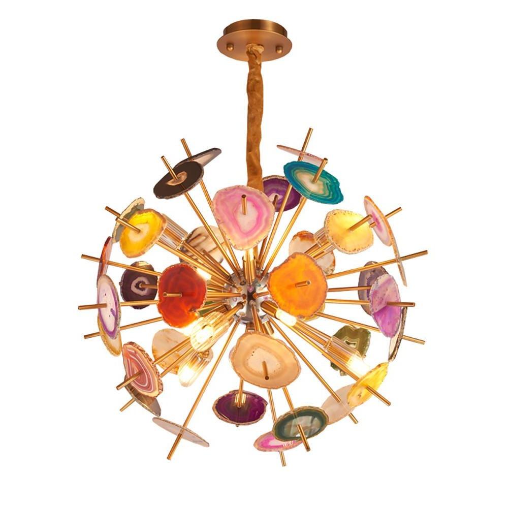 Colorful LED Globe Chandelier Pendant Light - 3 Light Modern Design