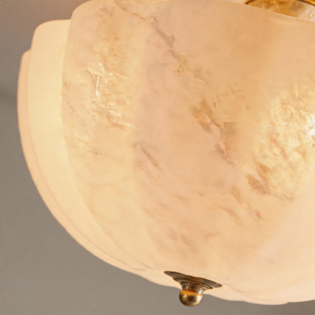Modern Copper Glass Ceiling Flush Mount Light