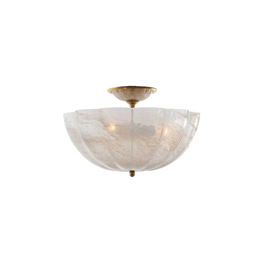Modern Copper Glass Ceiling Flush Mount Light