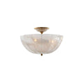 Modern Copper Glass Ceiling Flush Mount Light