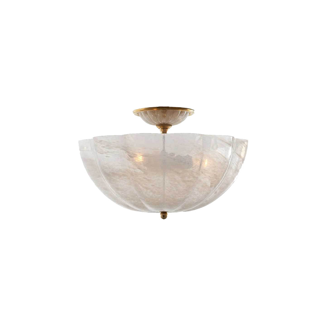 Modern Copper Glass Ceiling Flush Mount Light