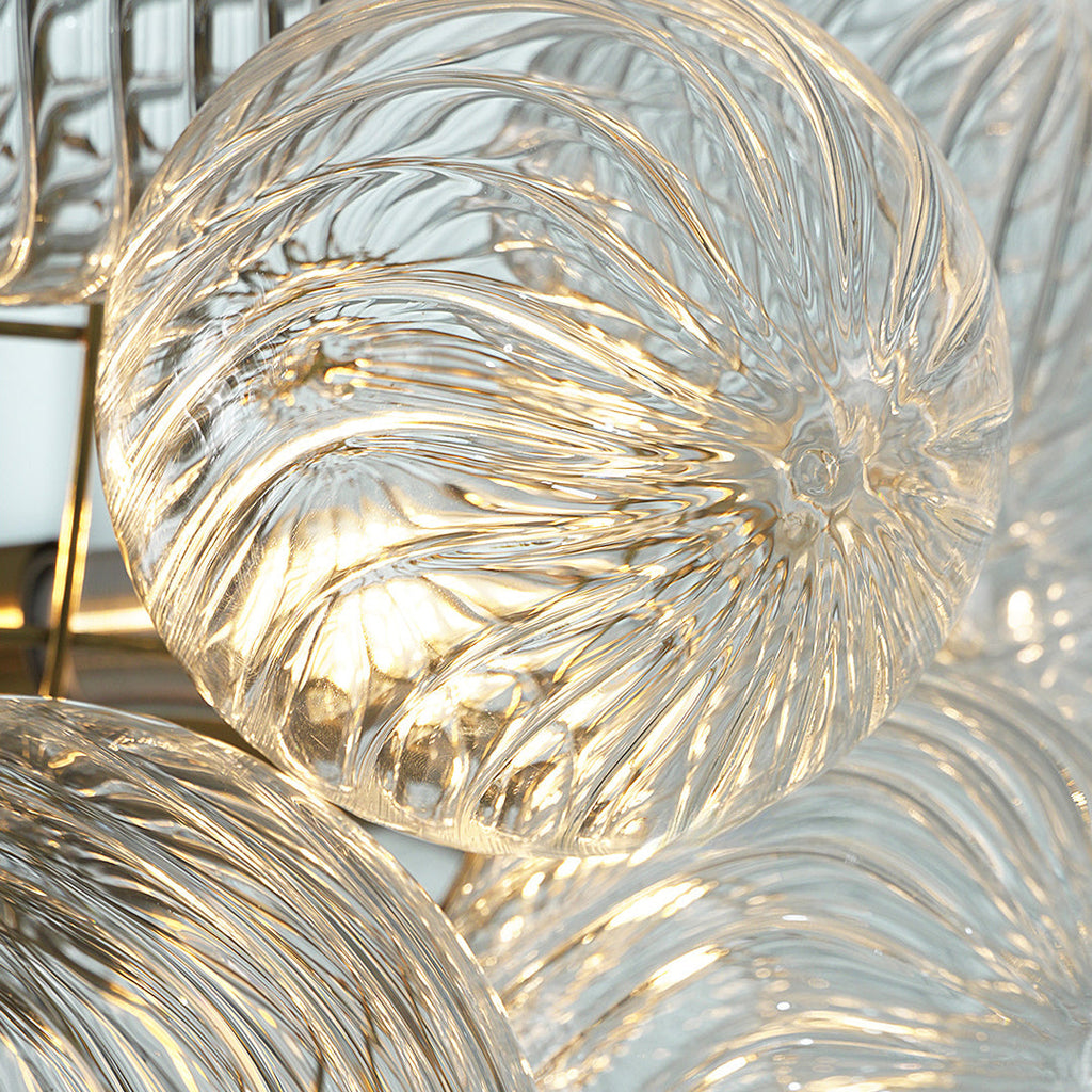 Modern Swirl Bubble Glass Chandelier Ceiling Light