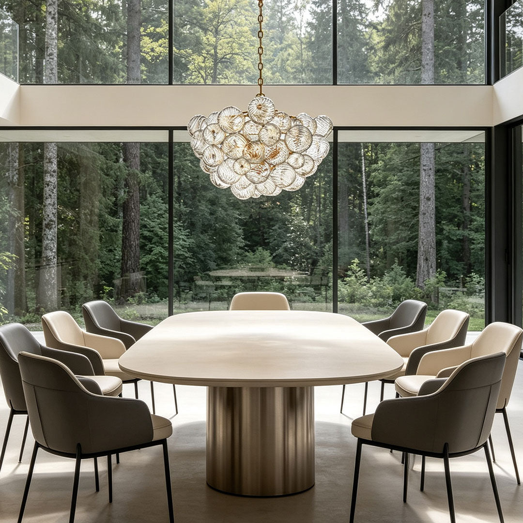Modern Swirl Bubble Glass Chandelier Ceiling Light