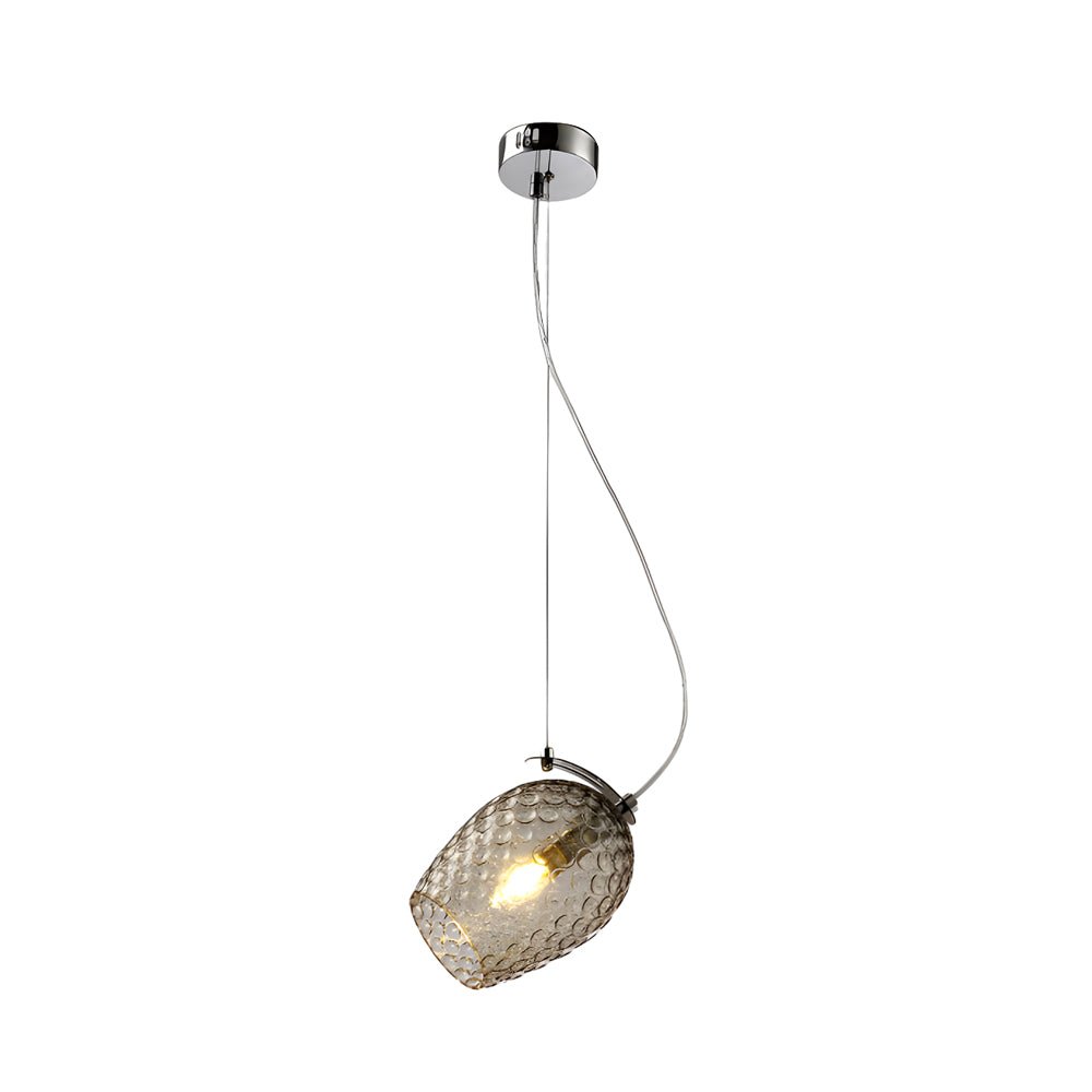 Glass Cup Flower Bud Pendant Light - Height Adjustable Nordic Design