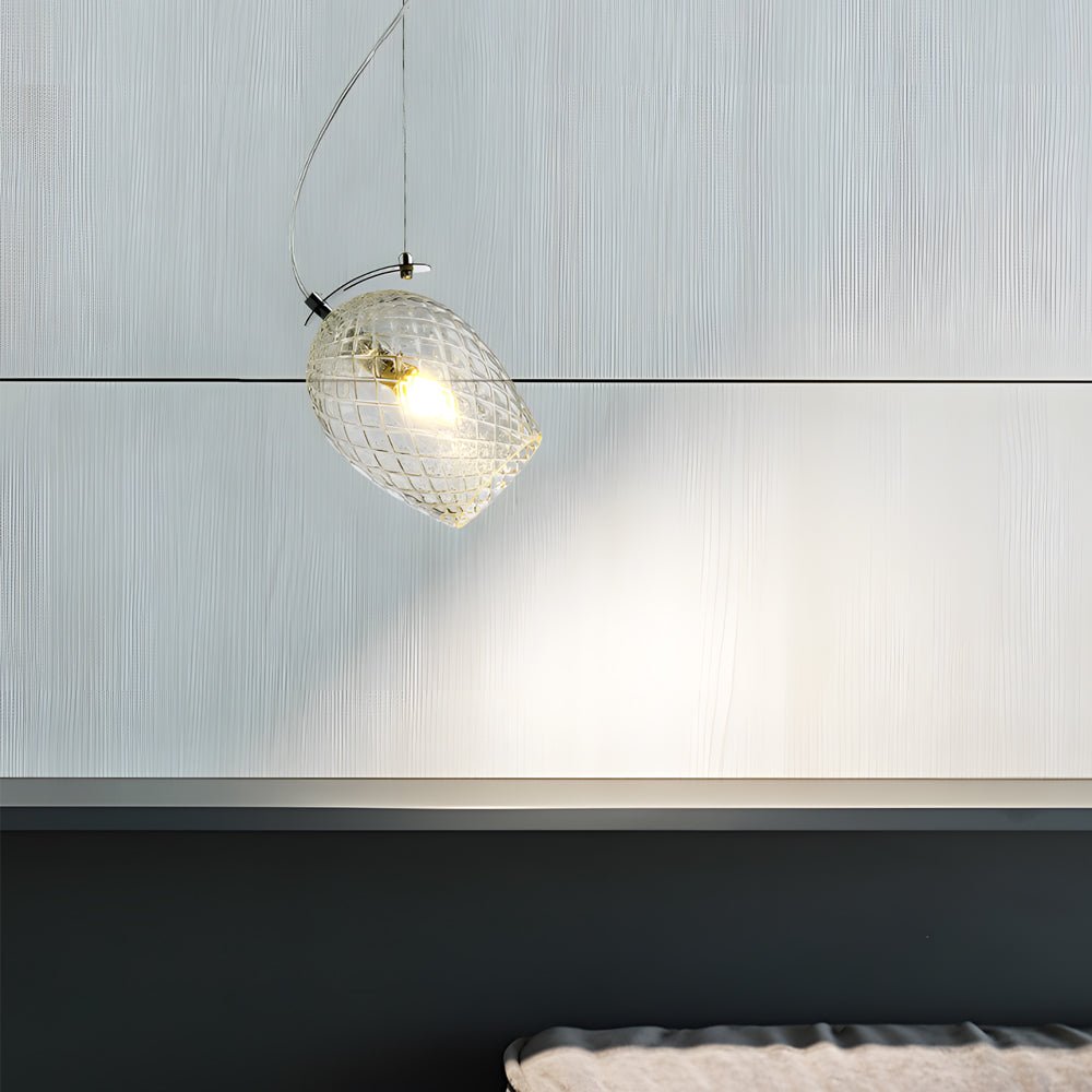 Glass Cup Flower Bud Pendant Light - Height Adjustable Nordic Design