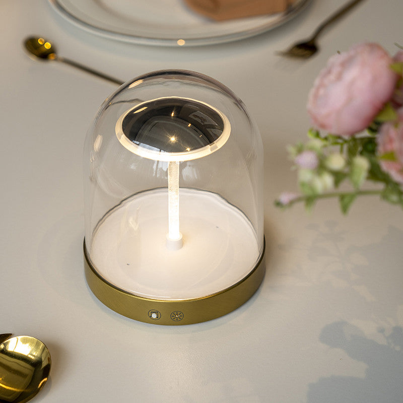 Glass Dome LED Fairy Tale Table Lamp - Decorative Night Light for Home Decor, Unique Gifts, and Bedroom Accent