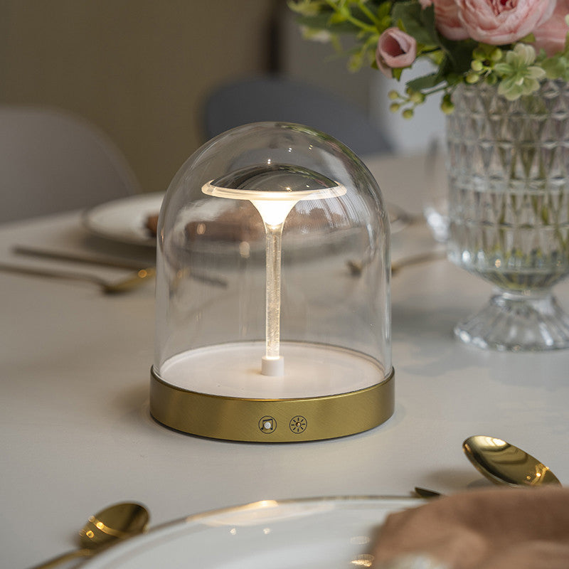 Glass Dome LED Fairy Tale Table Lamp - Decorative Night Light for Home Decor, Unique Gifts, and Bedroom Accent