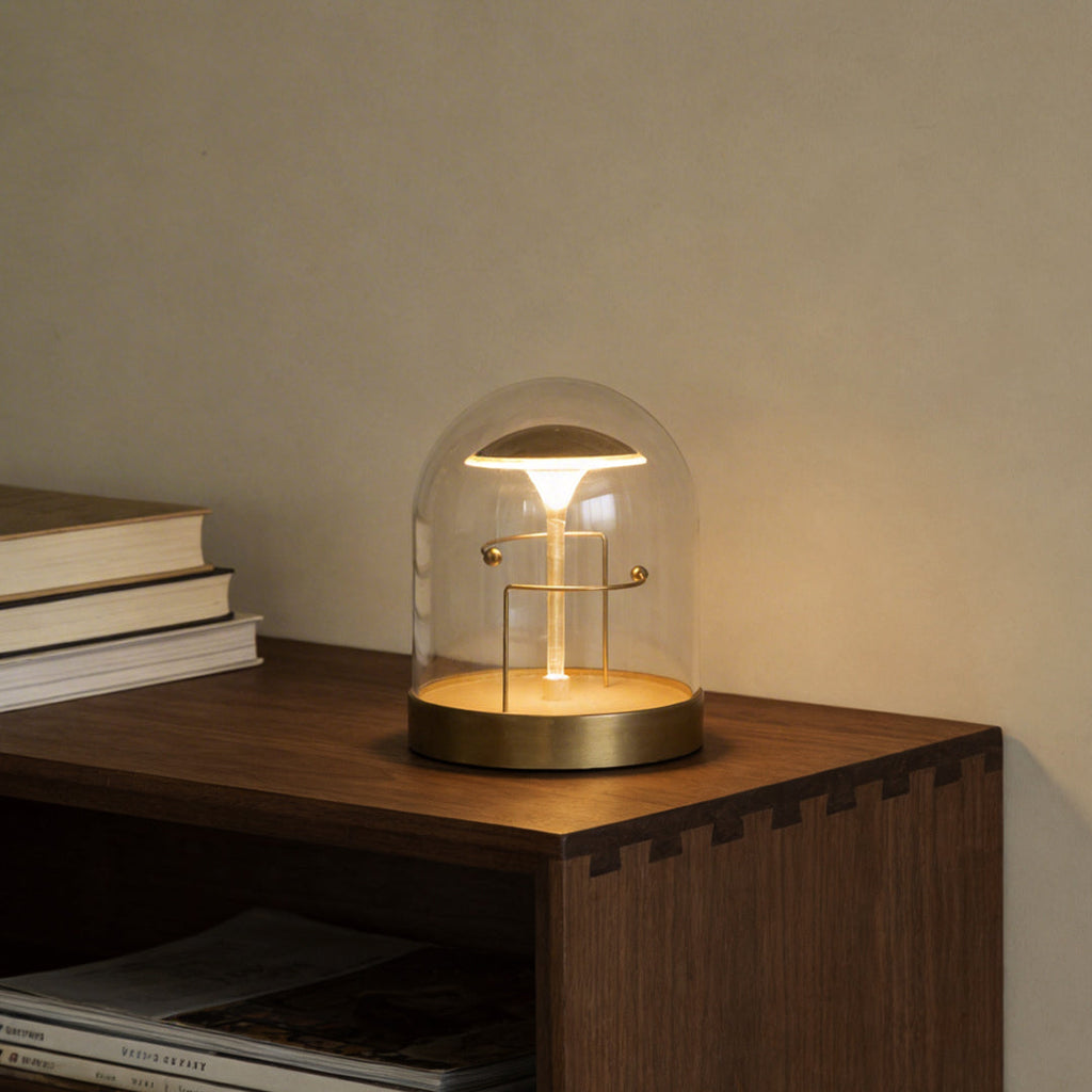 Glass Dome LED Fairy Tale Table Lamp - Decorative Night Light for Home Decor, Unique Gifts, and Bedroom Accent