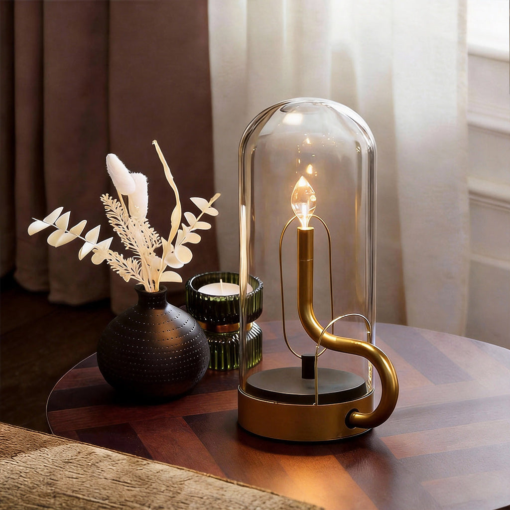 Glass Dome LED Candle Table Light - Ambient Atmosphere Decor

Illuminate your space with our Glass Dome LED Candle Table Light, designed to create a cozy and inviting atmosphere. Perfect for home decor, this elegant candle substitute features realistic fl