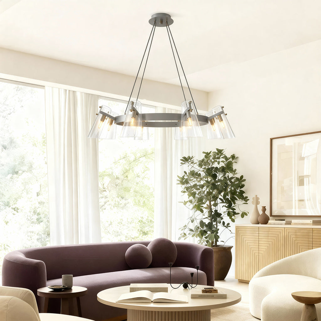Modern Copper Ceiling Light Chandelier - Simple Elegance