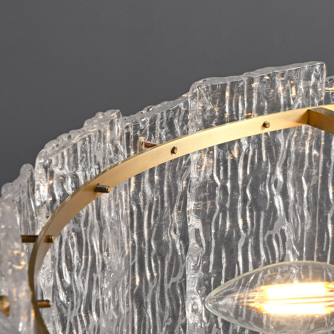 Luxury Full Copper Glass Flush Mount Lamp - Elegant Ambient Lighting