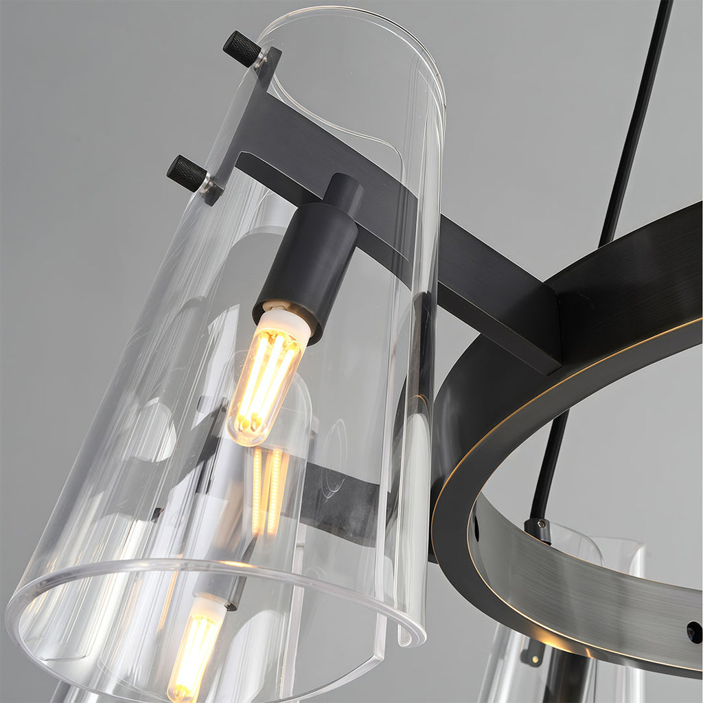 Modern Copper Ceiling Light Chandelier - Simple Elegance