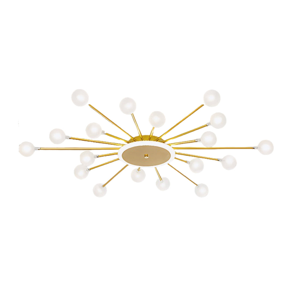 Glass Flush Mount Light - Minimalist Sputnik Luxury Ceiling Fixture