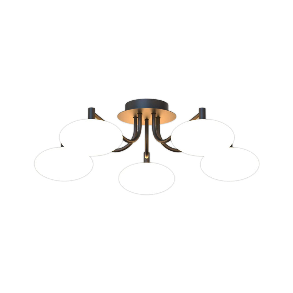 Modern LED Glass Flush Mount Ceiling Light - Creative Lighting Fixture