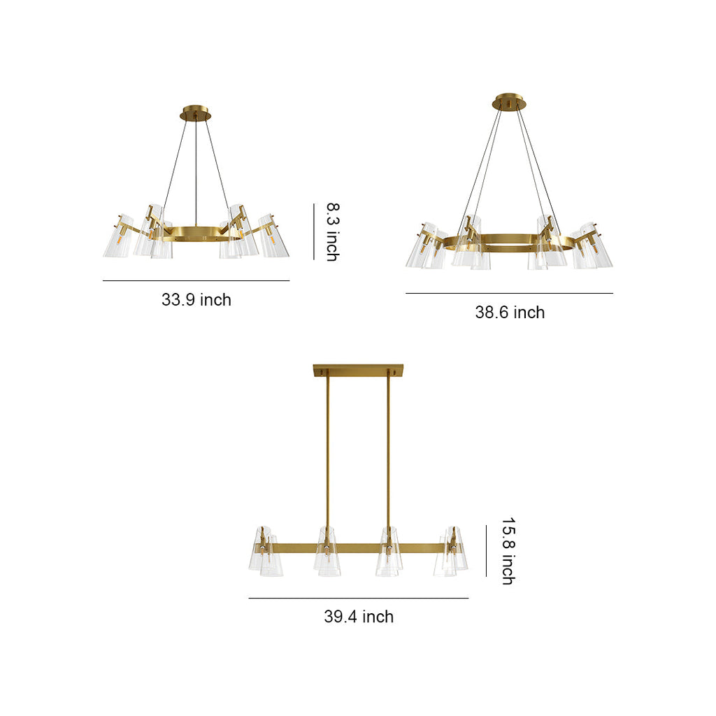 Modern Copper Ceiling Light Chandelier - Simple Elegance