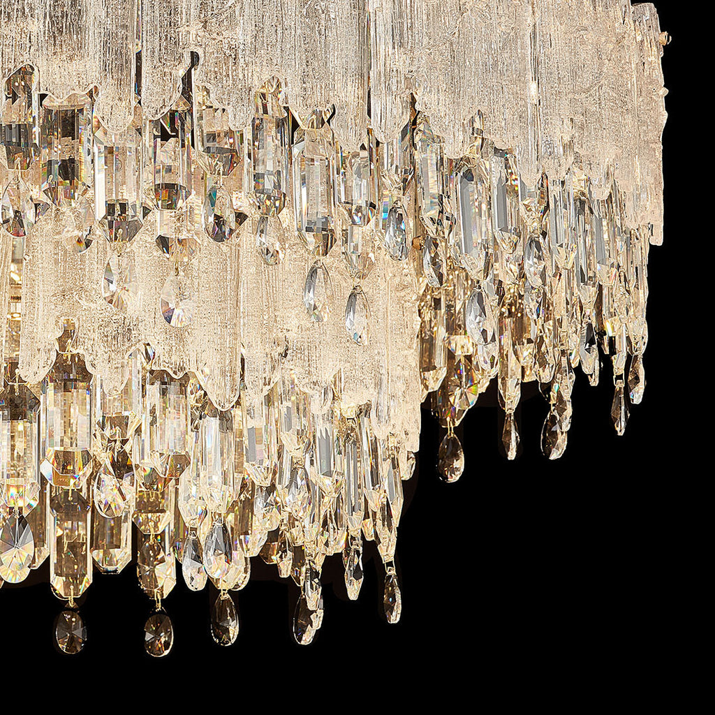 Glass Fringe Crystal Chandelier - French Luxury Ceiling Light