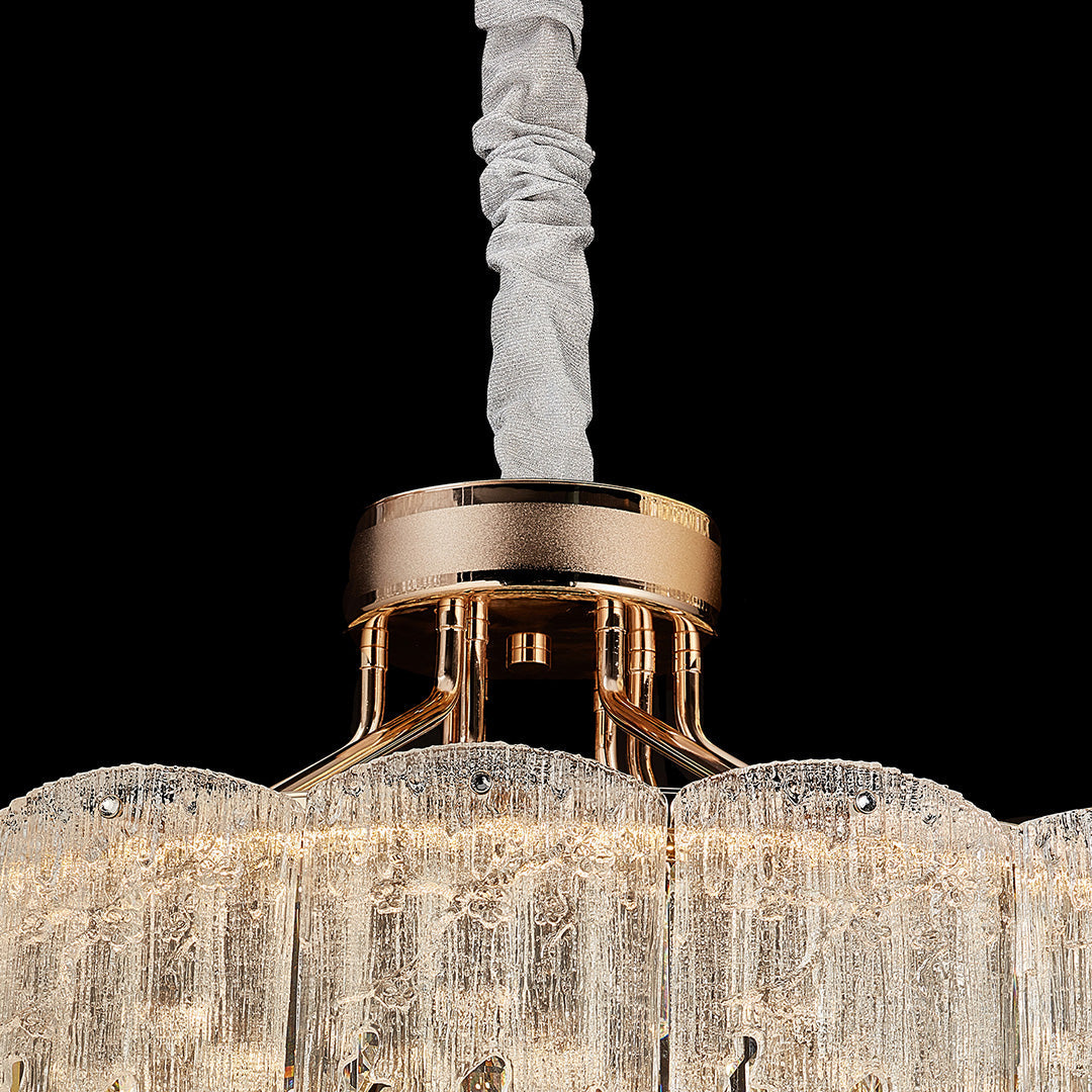 Glass Fringe Crystal Chandelier - French Luxury Ceiling Light