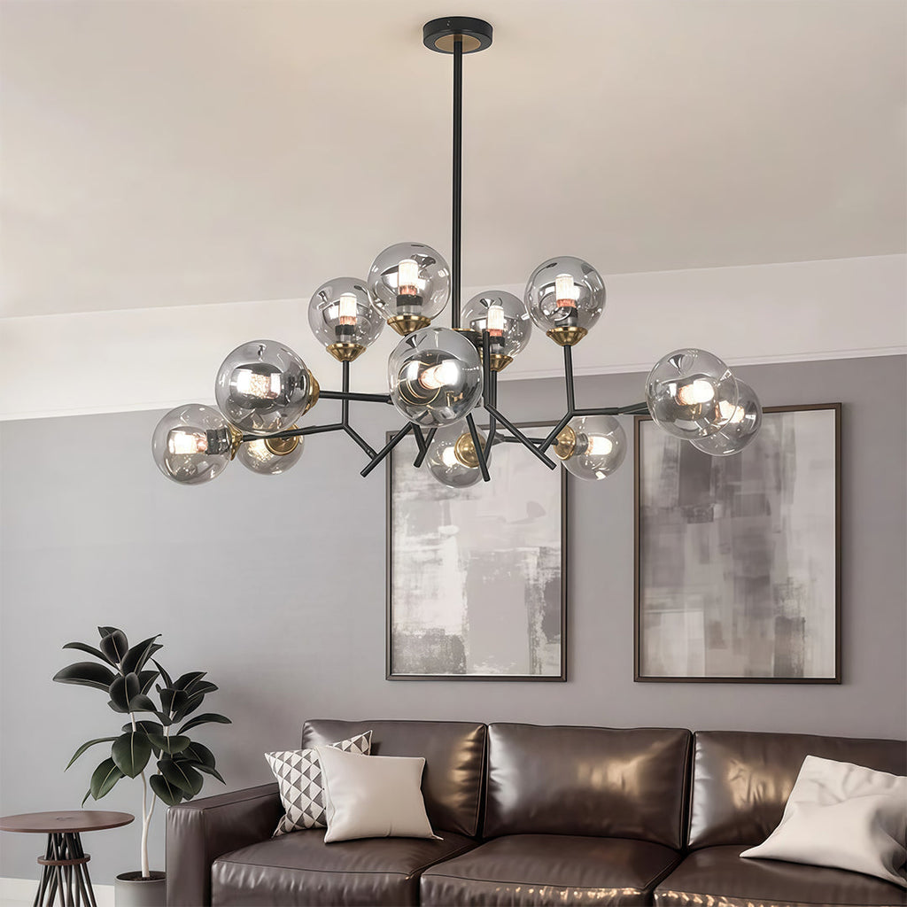 Glass Globe Chandeliers Nordic Luxury Retro Ceiling Light