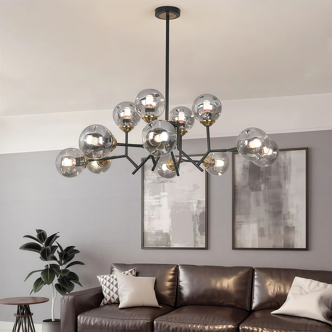 Glass Globe Chandeliers Nordic Luxury Retro Ceiling Light