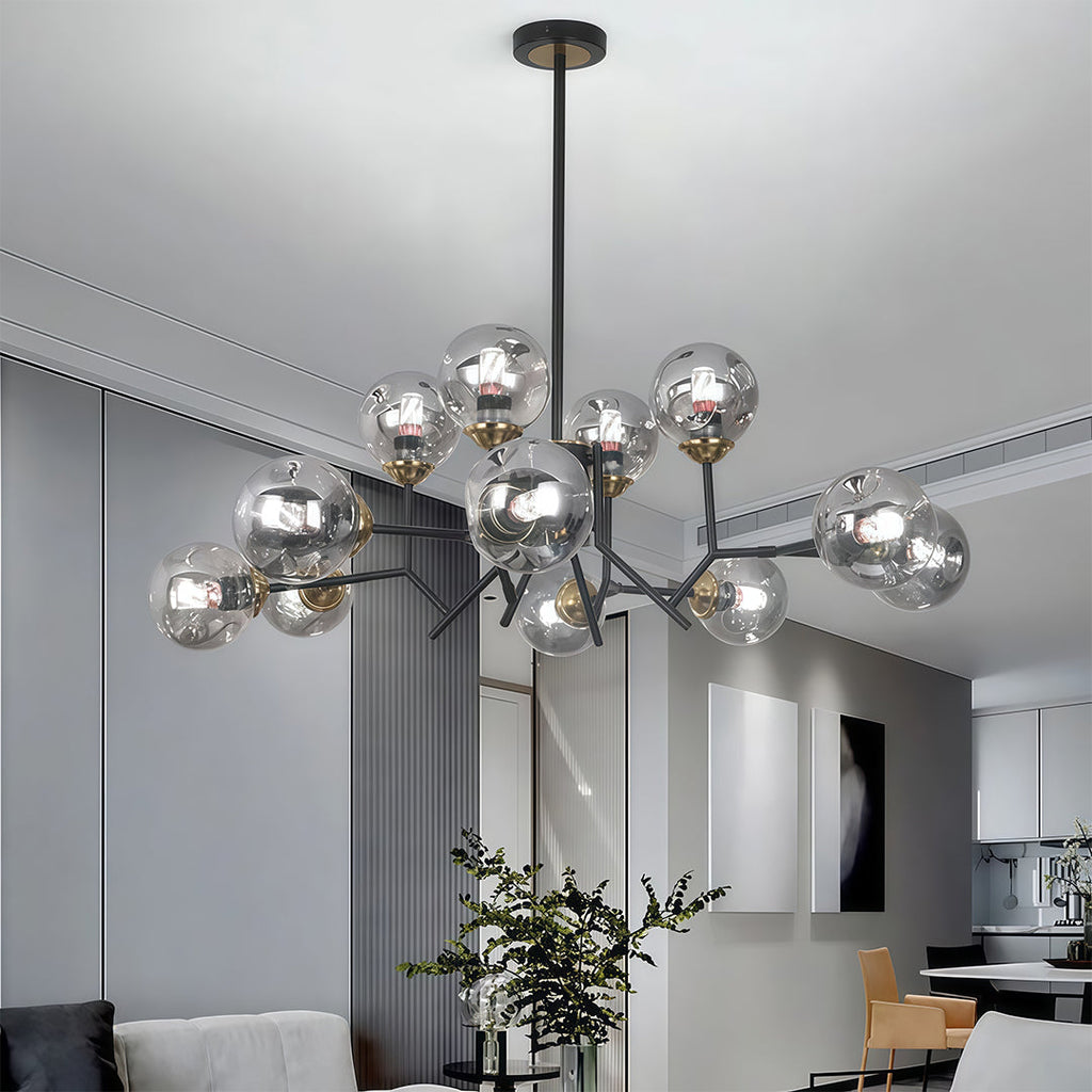Glass Globe Chandeliers Nordic Luxury Retro Ceiling Light