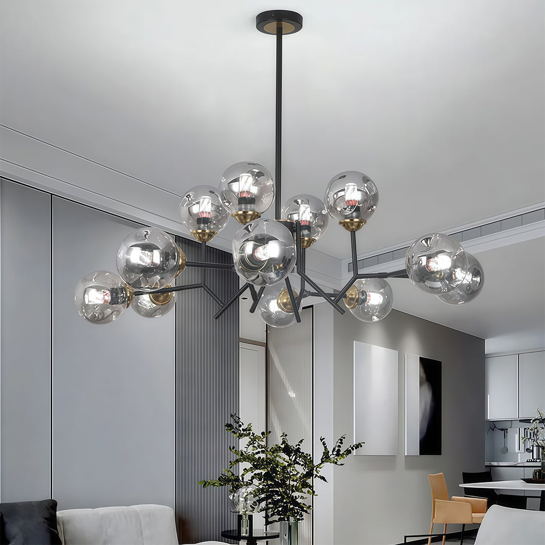 Glass Globe Chandeliers Nordic Luxury Retro Ceiling Light
