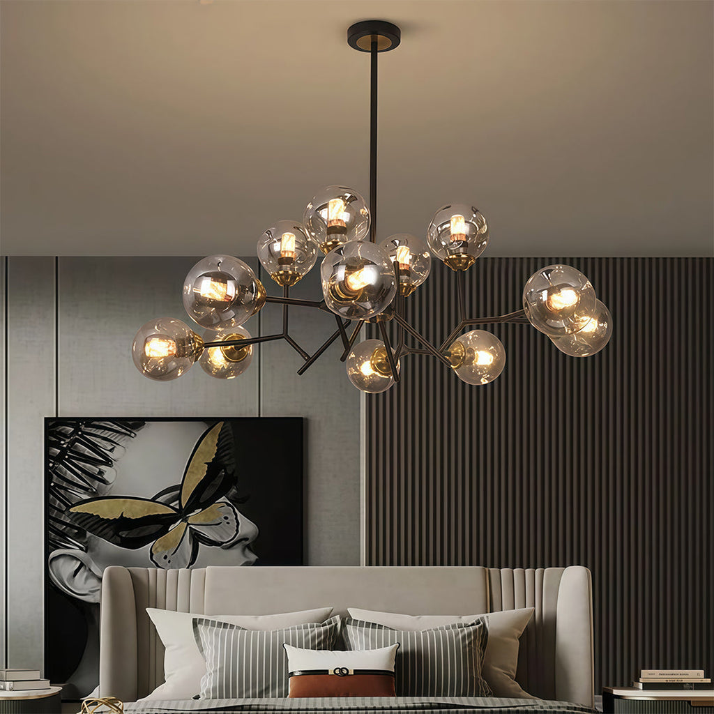 Glass Globe Chandeliers Nordic Luxury Retro Ceiling Light