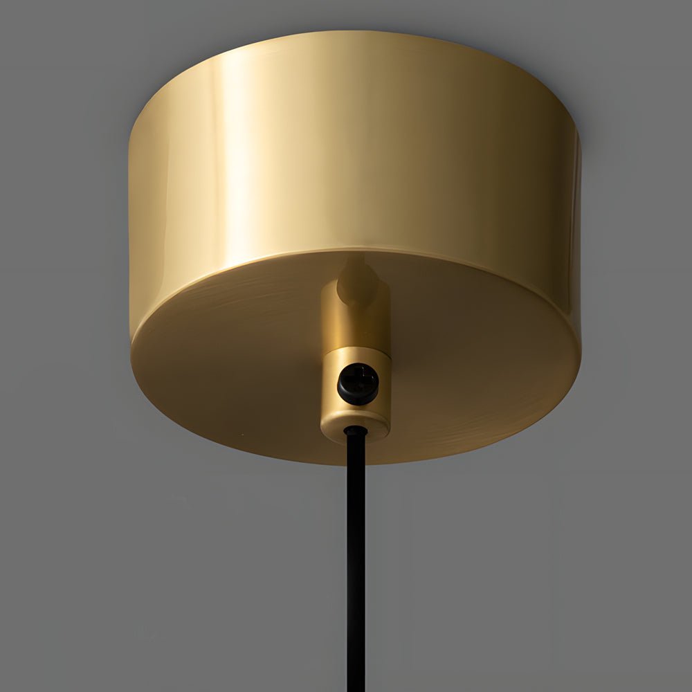 Glass Gourd Dimming Copper Pendant Light Modern Luxury 3-Step