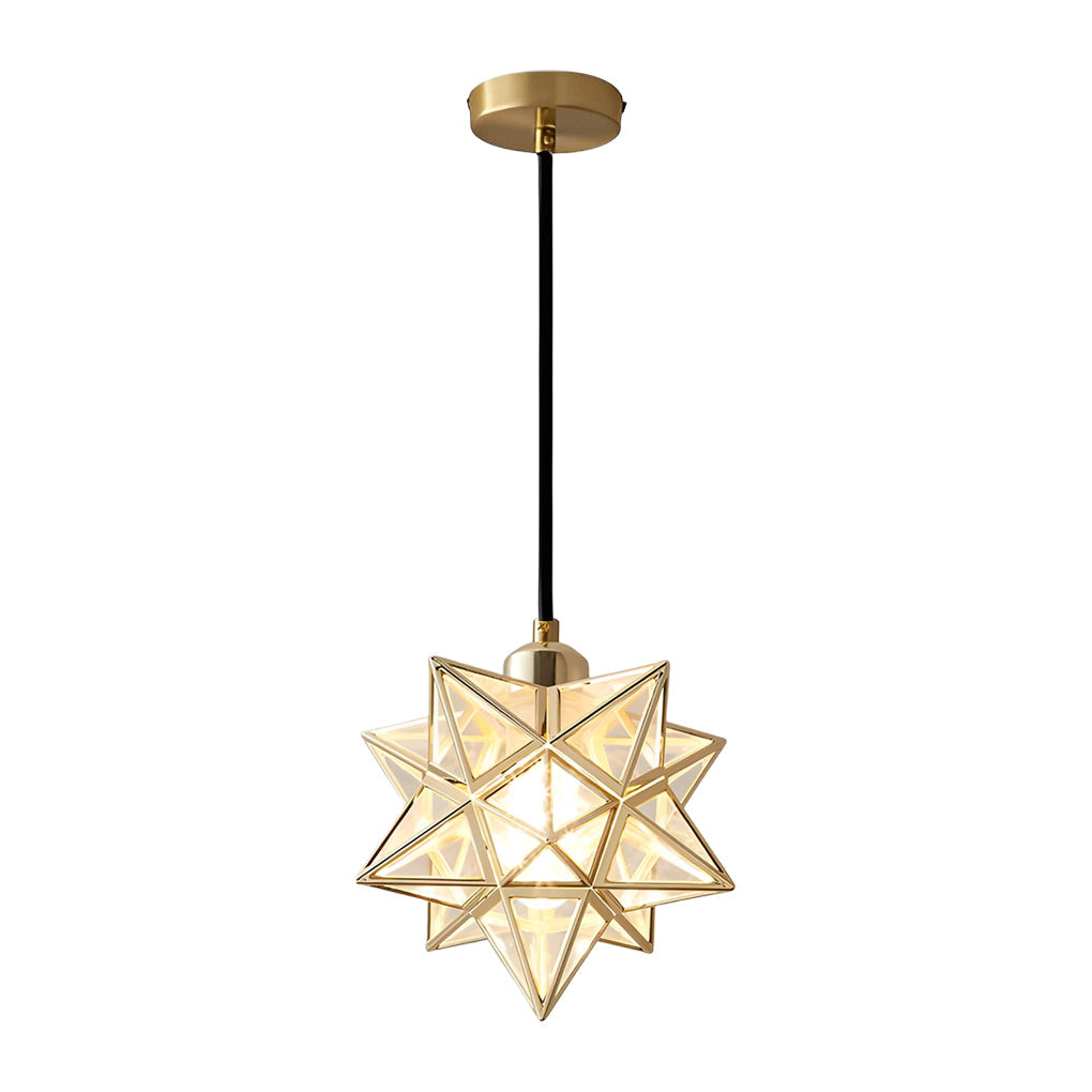Glass Moravian Star Pendant Light - Modern Ceiling Lighting Fixture