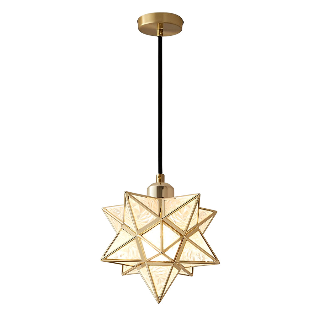 Glass Moravian Star Pendant Light - Modern Ceiling Lighting Fixture