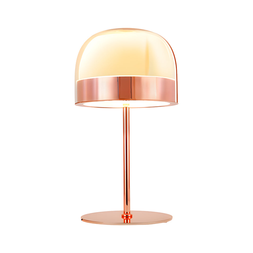 Glass Mushroom Table Lamp - Dome-Shaped LED Ambient Light for Home Décor