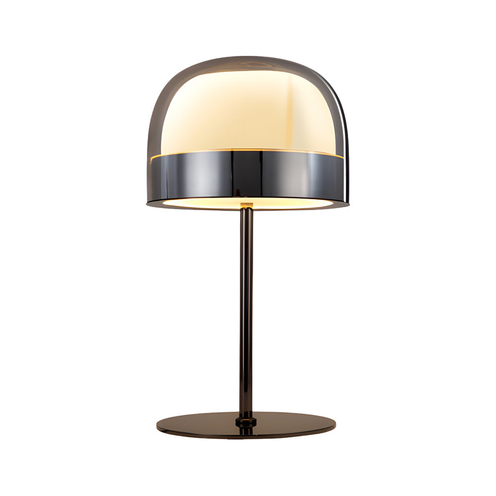 Glass Mushroom Table Lamp - Dome-Shaped LED Ambient Light for Home Décor