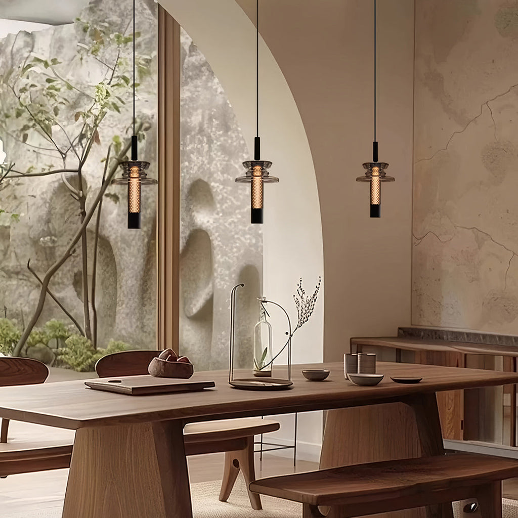 Glass Pendant Lights - Minimalist Geometric Ceiling Light
