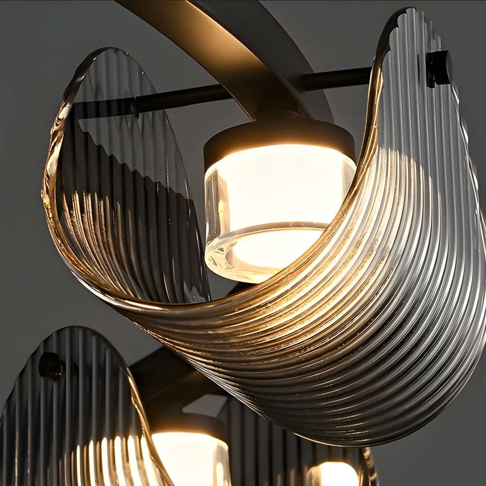 Modern LED Glass Ring Chandelier - Stylish Ceiling Light Fixture