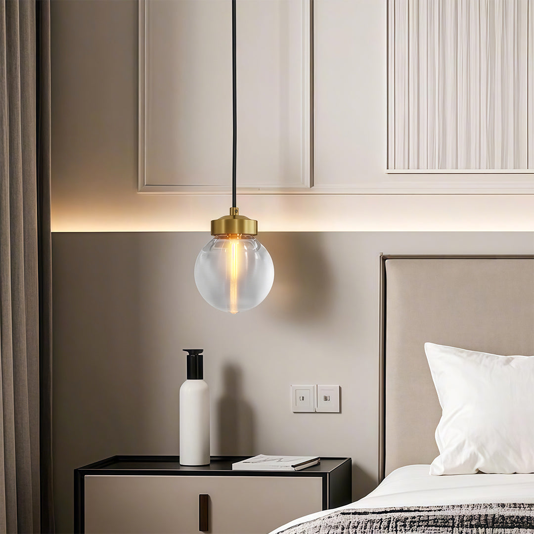 Modern Copper Chandelier Luxury Glass Ceiling Light
