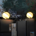 Globe Pillar Light Modern Planetary Design Fence Lamp - Outdoor Decorative Lighting, Garden Luminaire, Solar-Powered, Eco-Friendly, Elegant Illumination for Patios and Walkways