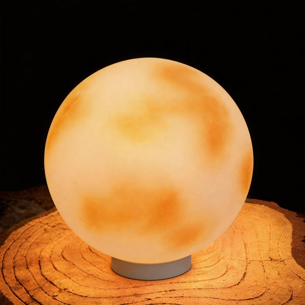 Moon-Shaped Stone Pillar Light - Outdoor Decorative Solar Lantern
