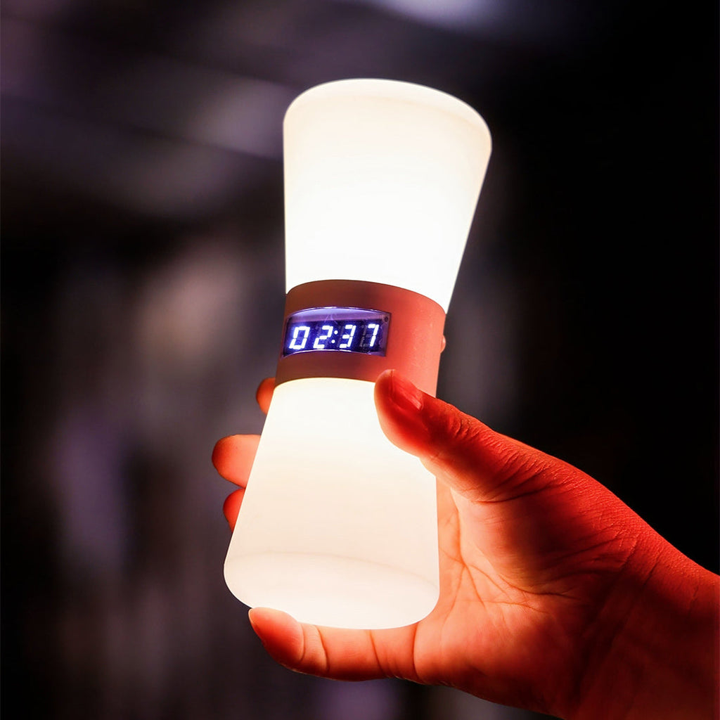Compact Gravity Sensor Ambient Hourglass Lamp - Small White Table Lamp for Stylish Home Decor