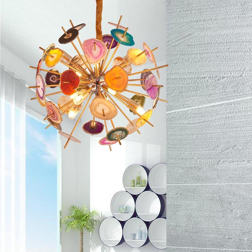 Colorful LED Globe Chandelier Pendant Light - 3 Light Modern Design