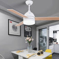 Electroplated Metal Acrylic LED Nordic Ceiling Fan with Lights
