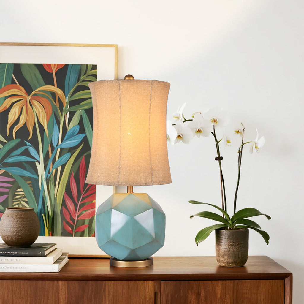 Modern Industrial Fabric Table Lamp - Stylish Decorative Lighting for Home & Office