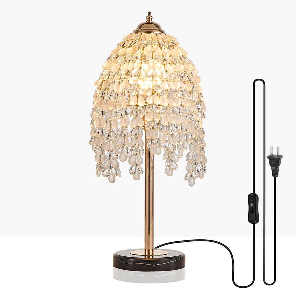 Gold Crystal Bedside Table Lamp - Luxury European Design for Elegant Homes