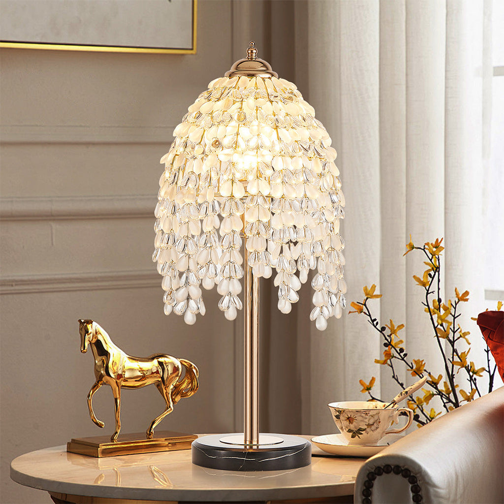 Gold Crystal Bedside Table Lamp - Luxury European Design for Elegant Homes