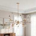 Bubble Sputnik Chandelier with Clear Glass Globes Ceiling Light