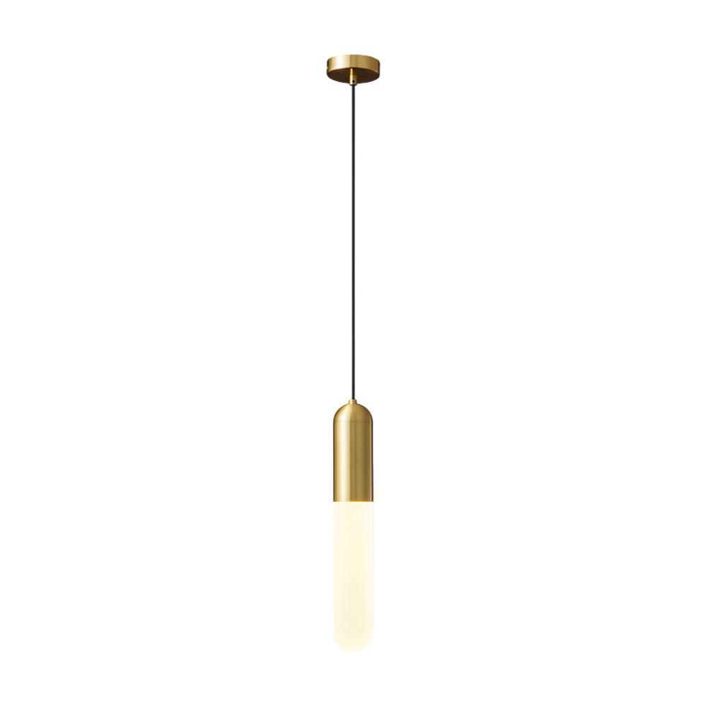 Long Copper Acrylic Dimming Pendant Light - Modern 3 Step Hanging Lamp